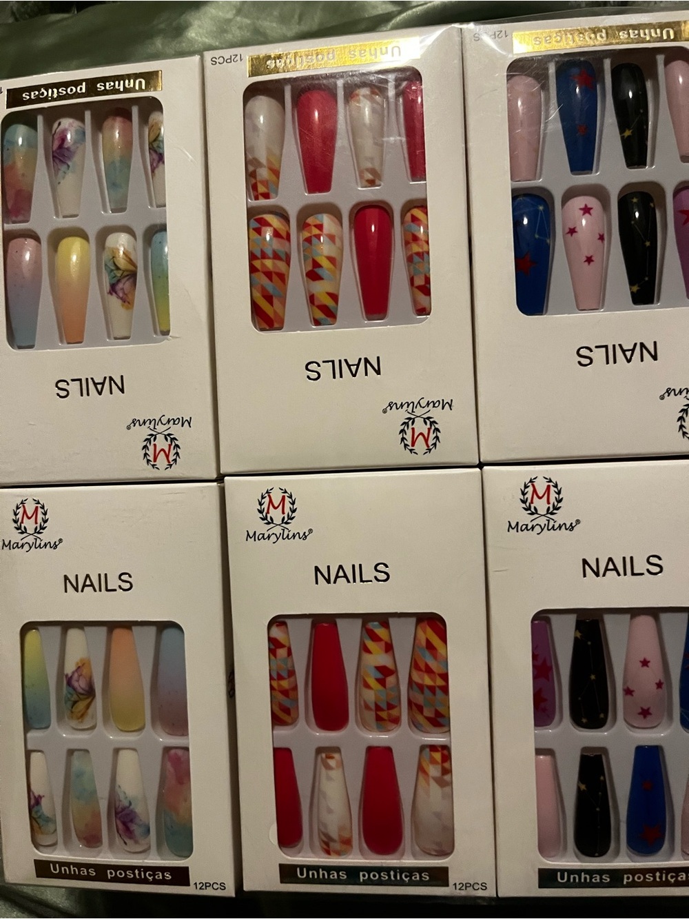 Big Variety Lot 18 Boxes Marylins Press-On Nails Set (Nails Only)